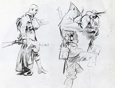 Two Studies for Soldiers of Gassed John Singer Sargent